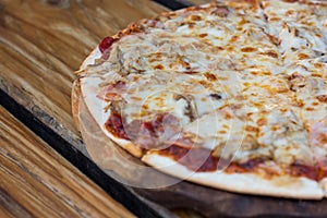 Pizza with Ham and Mushroom