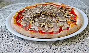 Pizza Ham and mushroom Italian food Restaurant