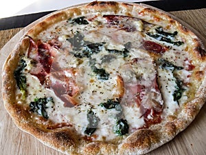 Pizza homemade with natural ingredients