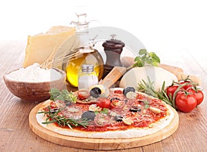 Pizza with ingredient