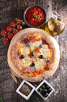 Pizza and ingredient