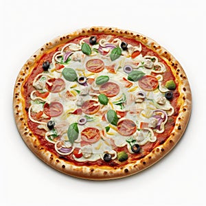 Pizza isolate on white background.