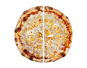 Pizza isolated on the white background photo