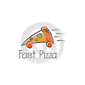 Pizza Logo Vector Art. Logo Template photo