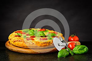 Pizza Margherita and Cutter Wheel