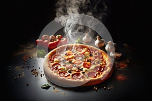 Pizza meal dinner food italiy photo