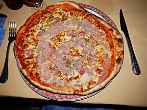 Pizza meal in Marbella in Spain
