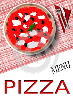 Pizza menu