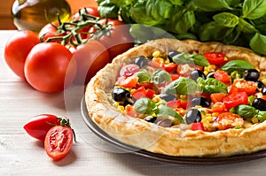 Pizza Mozarella Tomatoes Image Food photo
