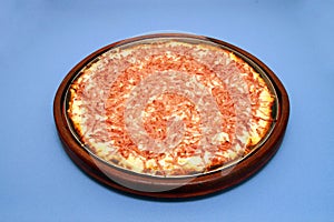 Pizza mozzarella with smoked ham 2