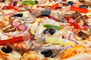 Fresh italian pizza close up. set menu photo. traditional food