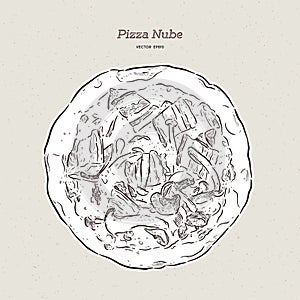 Pizza Nube, Becon and mushroom pizza photo