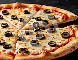 Pizza with olives