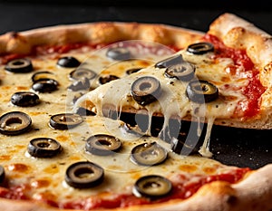 Pizza with olives