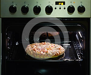 Pizza in the oven