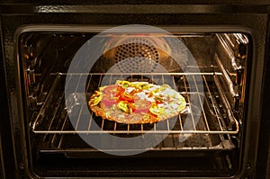 Pizza in the oven