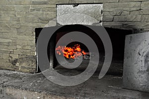 Pizza oven fire