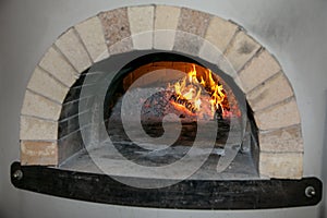 Pizza Oven with Fire