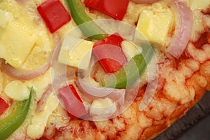 Pizza_Paneer Makhani close up images