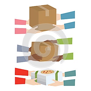 Pizza and parcel courier delivery service