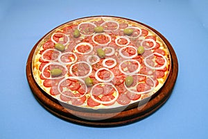 Pizza peperoni and olives 1