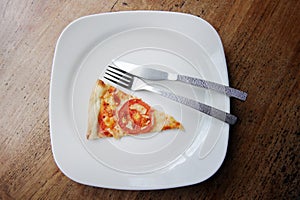 Pizza in plate