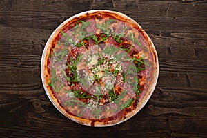 pizza prosciutto and rucola