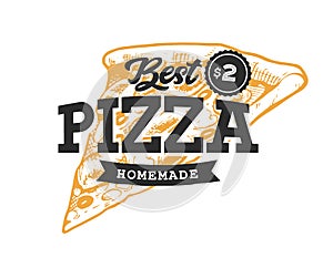 Pizza Retro Emblem