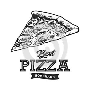Pizza Retro Emblem