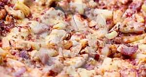 Pizza, Rotating Macro Shot