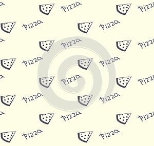 Pizza seamless pattern