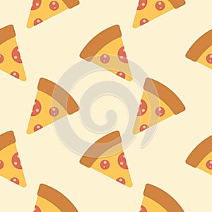 pizza seamless pattern vector illustration