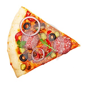 Pizza slice isolated