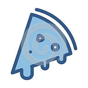 Pizza slice line vector icon which can easily modify or edit