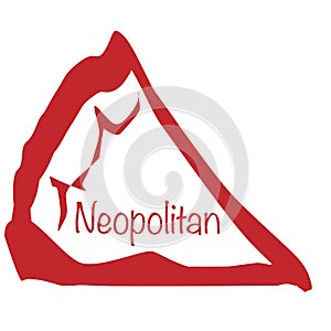 Pizza Slice Neopolitan On white