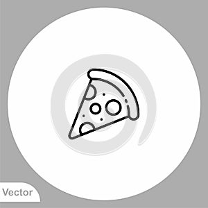 Pizza vector icon sign symbol
