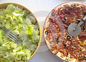 Pizza versus salad