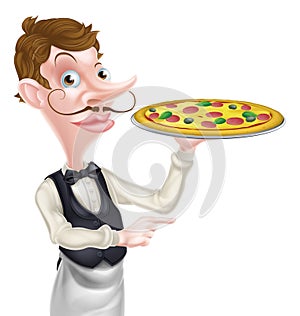 Pizza Waiter Pointing