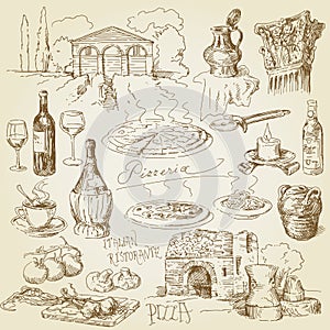 Veľký kruhový plát svetlého cesta víno jedlo prvky 