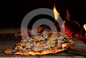 Pizza in the wood oven!