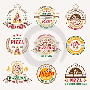 Pizzeria Colored Emblems photo