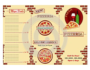 Pizzeria restaurant leaflet photo