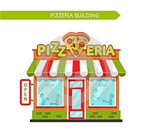 Pizzeria shop building photo