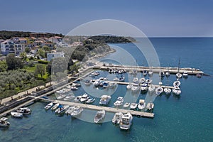 Pjescana Uvala marina, aerial view, Pula, Istria, Croatia photo