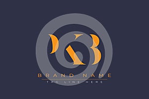 PKB abstract letter logo design