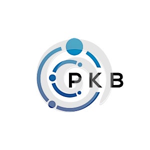 PKB letter technology logo design on white background. PKB creative initials letter IT logo concept. PKB letter design