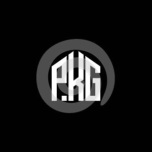 PKG letter logo design on BLACK background. PKG creative initials letter logo concept. PKG letter design.PKG letter logo design on