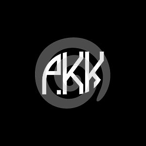 PKK letter logo design on black background.PKK creative initials letter logo concept.PKK vector letter design photo