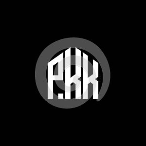 PKK letter logo design on BLACK background. PKK creative initials letter logo concept. PKK letter design.PKK letter logo design on photo