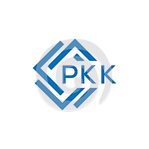 PKK letter logo design on white background. PKK creative circle letter logo concept photo